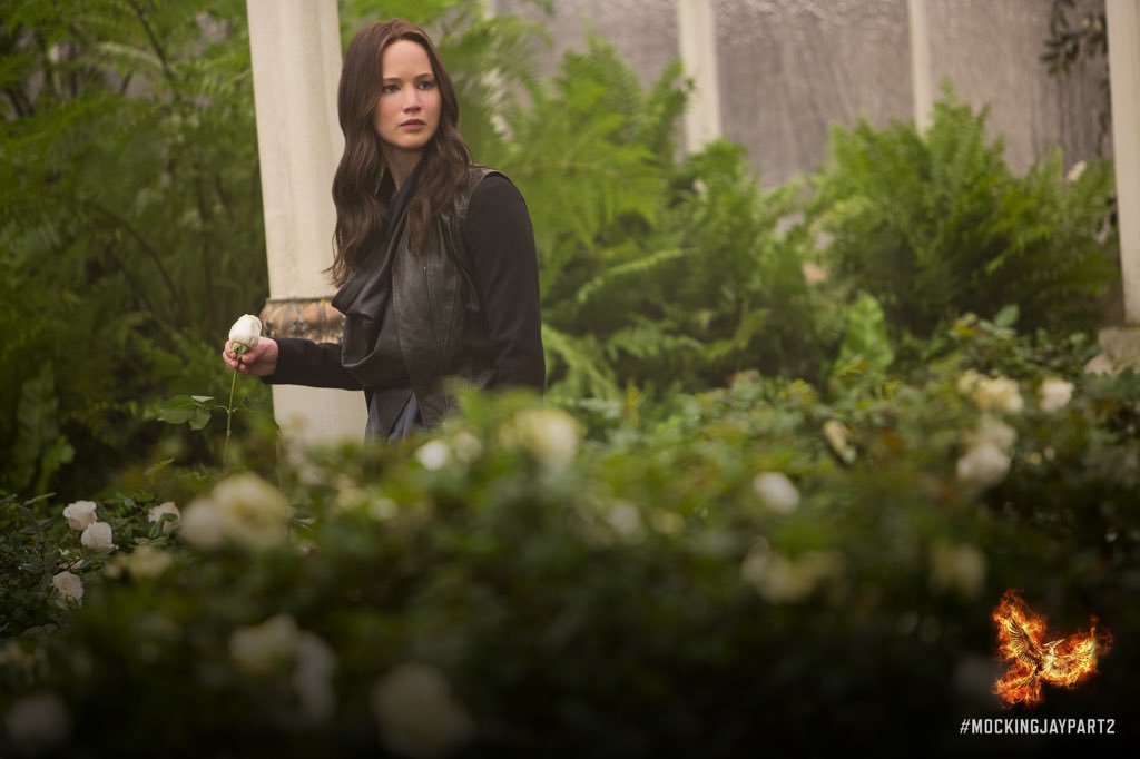 TheHungerGames's tweet photo. "I know when I find it, crowning the top of a slender bush. A magnificent white bud...” - Katniss, #MockingjayPart2 https://t.co/JfVb9H2DGk