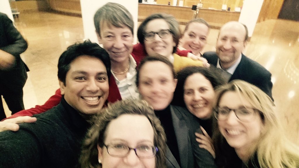 _BMUKN's tweet photo. Celebrating with the #UNFCCC staff @cop21 https://t.co/EuEK1adlLu