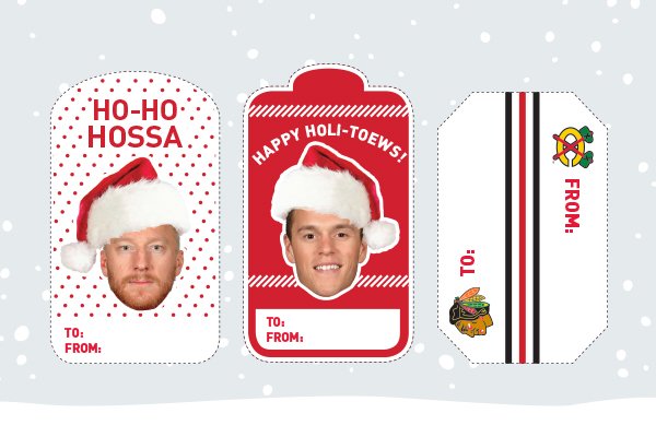 Happy Holi-Toews! Cut out these #Blackhawks gift tags and spread the holiday cheer! - sot.ag/4CxS9