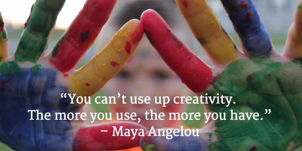 tknickerbocker's tweet photo. “You can’t use up creativity. The more you use, the more you have.”  Maya Angelou 
#actorslife #art #quote #tkacting https://t.co/suLZgg4IDV