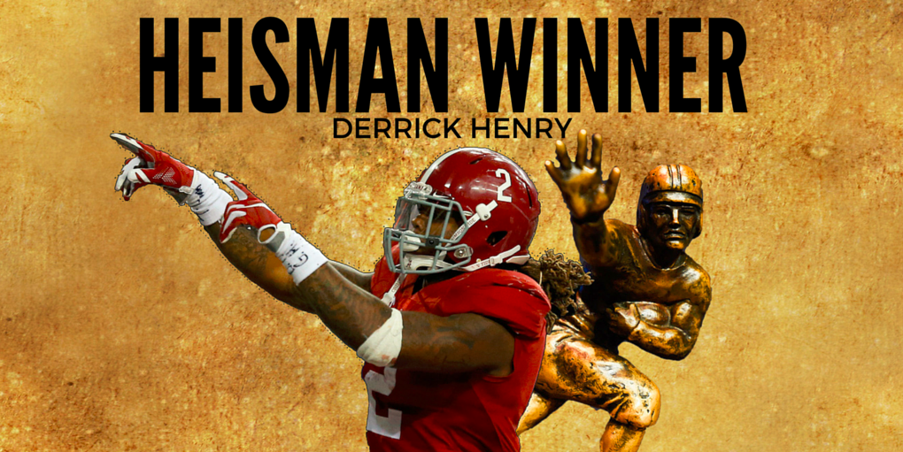 espn's tweet photo. ROLL TIDE.

Alabama running back Derrick Henry is your 2015 @NissanUSA Heisman Trophy winner. https://t.co/W03nj5CKv7