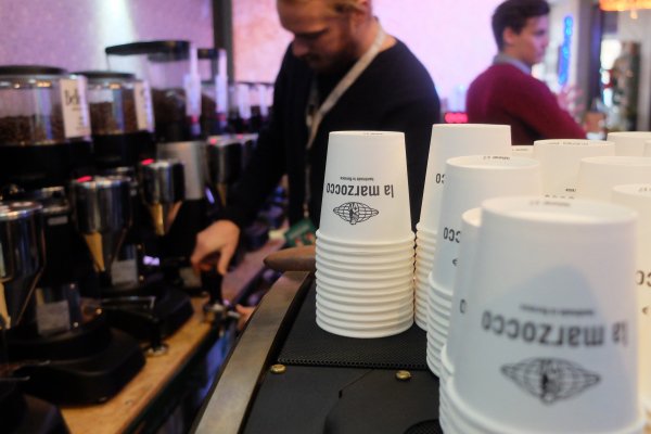 HeruLS's tweet photo. Good coffee, good people, good place, good tools, best day ever! #generationcoffee thanks @lamarzocco https://t.co/ZbjEhLjq6r