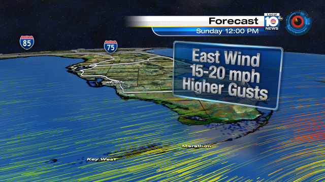 Sunday will be BREEZY with a chance of showers @TrentAricTV will have your forecast tonight at 11pm https://t.co/IRXssN8m6S