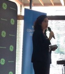 TCS_AsiaPacific's tweet photo. MP Terri Butler announcing the winners of #GEhack2015. https://t.co/V6WMvubMCN