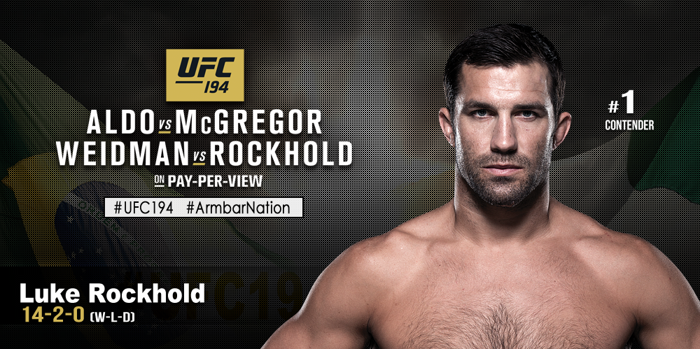 ArmbarNation's tweet photo. RT if you are with @LukeRockhold tonight at #UFC194 on PPV. #ArmbarNation | https://t.co/r9Uuc7u1ct https://t.co/heQSM8oRRW