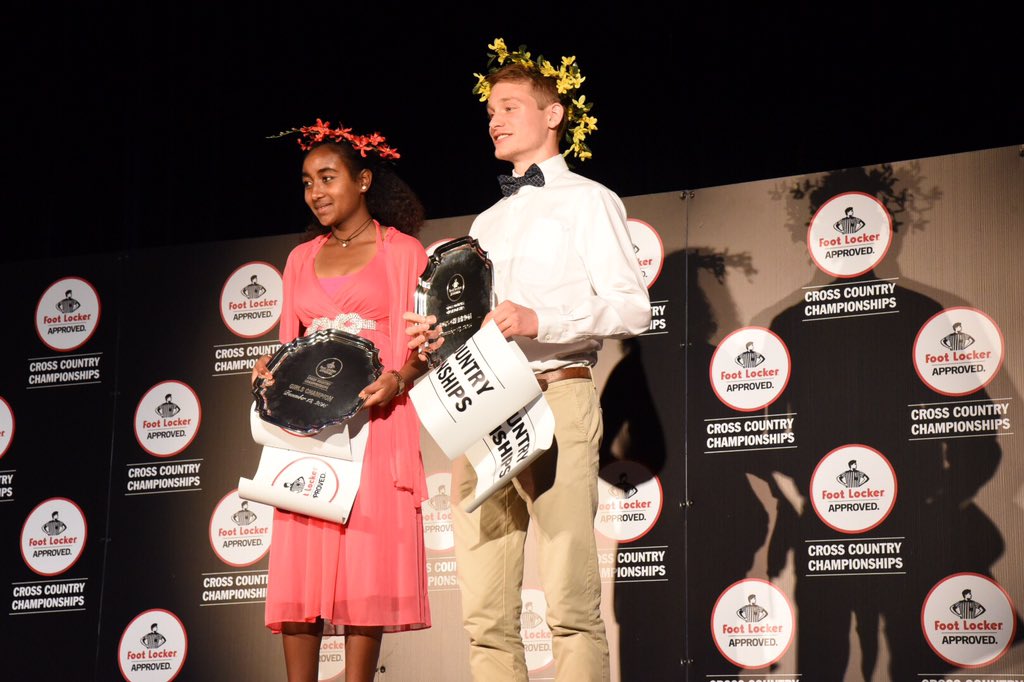 footlockerxc's tweet photo. Once again your 2015 #FLCCC Champions, both from the South: Weini Kelati and Drew Hunter! #Finals https://t.co/LqYpbCkvcz