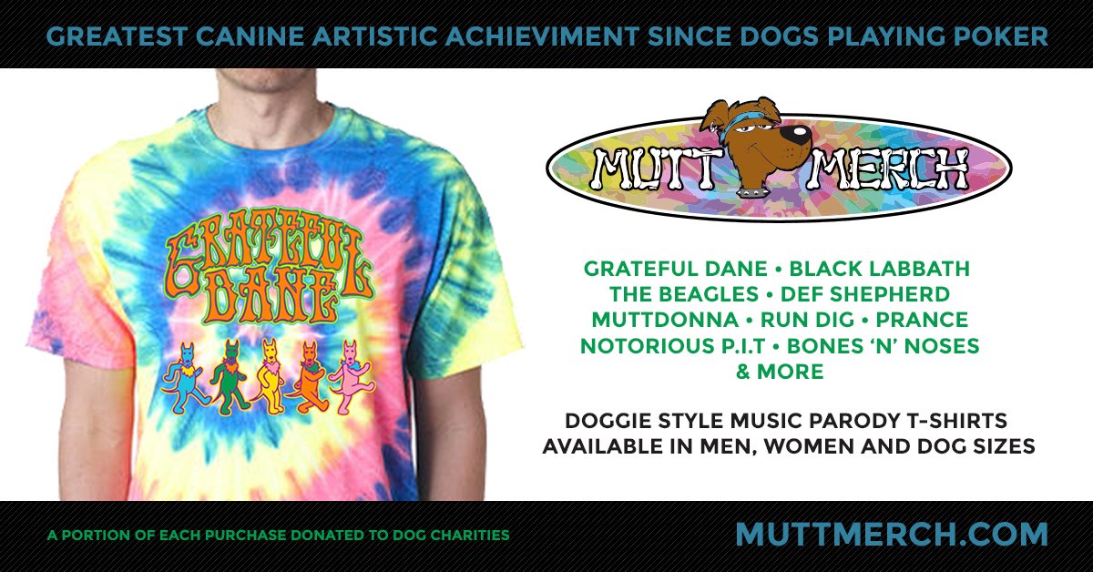 MuttMerch's tweet photo. For #music & #dog lovers! :) #GratefulDane #BlackLabbath #Muttdonna #RunDIG #TheBeagles https://t.co/JmDXb7yiZl https://t.co/M13WTECnTH