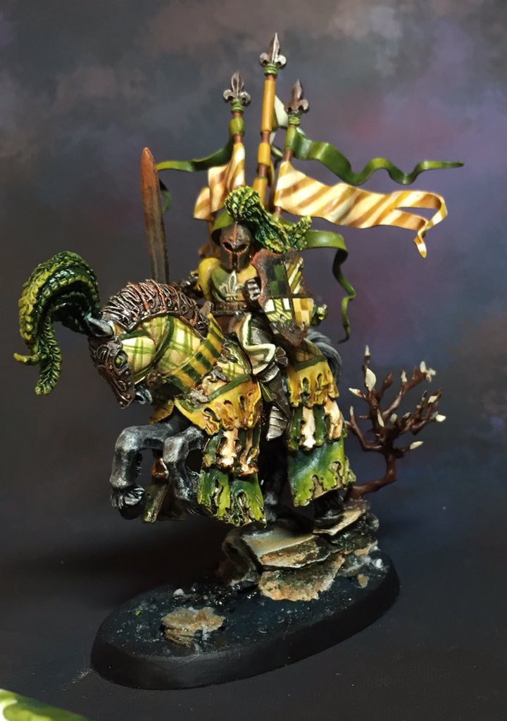 kelfrei's tweet photo. Green Knight, clean up, mud, water effects, and so much more to do but he is in one piece! #ageofsigmar #warhammer https://t.co/2Uwe0GH3OY