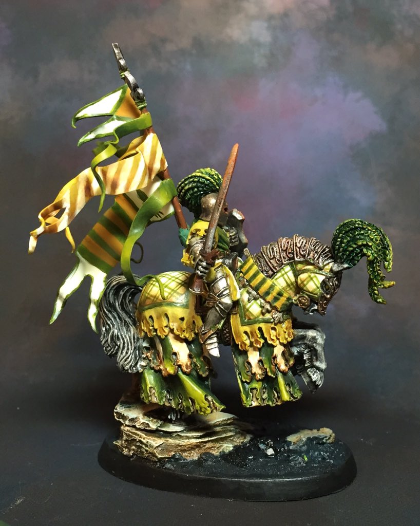kelfrei's tweet photo. Green Knight, clean up, mud, water effects, and so much more to do but he is in one piece! #ageofsigmar #warhammer https://t.co/2Uwe0GH3OY