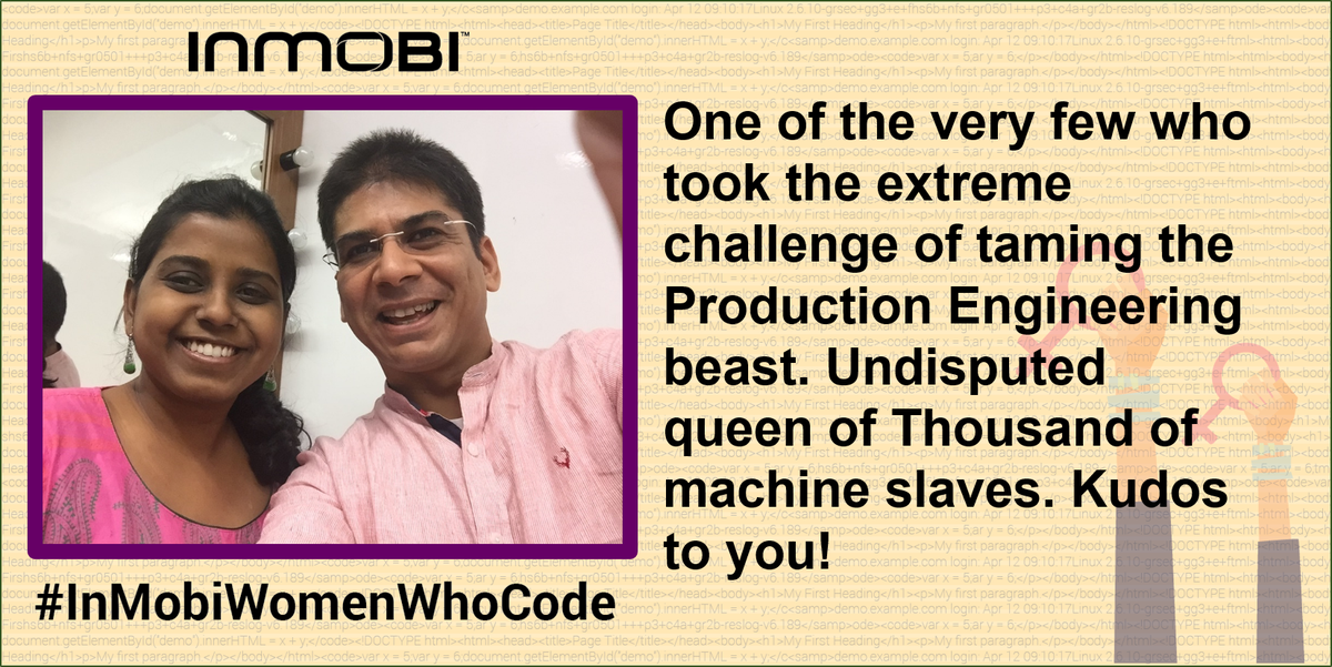 mohitsax's tweet photo. Meet Amrita
#InMobiWomenWhoCode @InMobi @InMobiTech @InMobiCareers https://t.co/8h1O2yd9qN