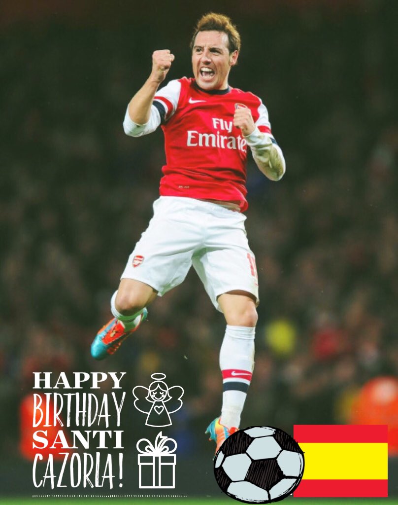 Happy 31st Birthday to our Spanish Maestro, Santi Cazorla! Have a speedy recovery we miss you! 