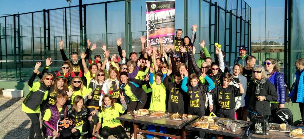 anjovalenti's tweet photo. La @mmmarato de la #raqueta a #Manresa #Bages avui 80 solidaris/ries tennistes&amp;padelistes x la #MaratóTv3 @la_marato https://t.co/o4kN7I880B