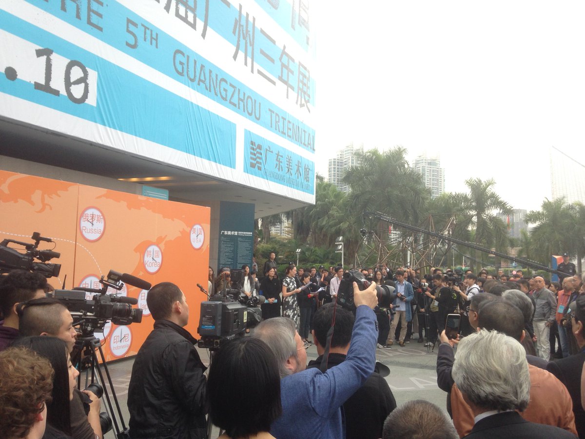 xmloffice's tweet photo. Opening of the Guangzhou Triennial. XML is participating with collaborative project 'Parliament' with Armin Linke. https://t.co/jQSLhFLIiC