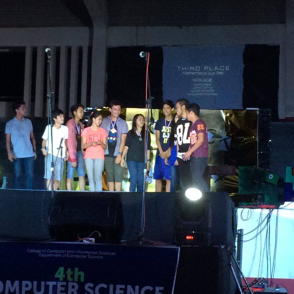 winsonmmillare's tweet image. 3rd Place - Mathematics Quiz Bee - #CSEdWeek2015
