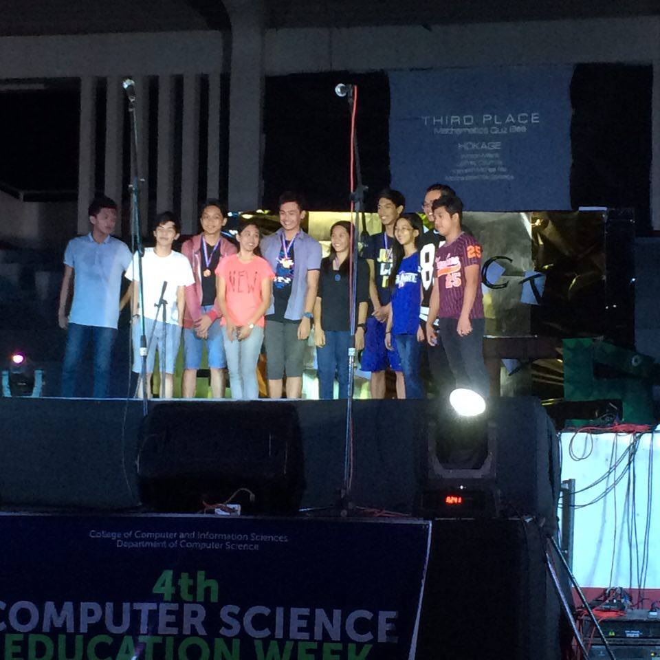 winsonmmillare's tweet image. 3rd Place - Mathematics Quiz Bee - #CSEdWeek2015
