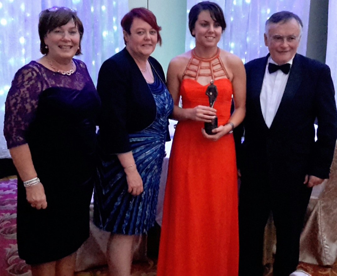MunsterCamogie's tweet photo. Cait Devane, Tipperary, Munster Player of the Year. With Catherine Neary, National President, and Council Officers https://t.co/veN0RvJtjU