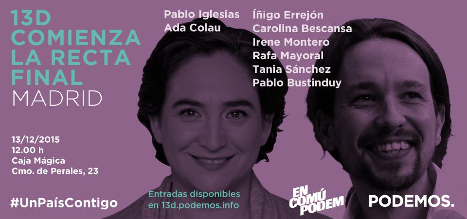 PabloIglesias's tweet photo. Faltan siete días para cambiar este país, para recuperar el futuro, para recuperar la sonrisa #PodemosRemontada https://t.co/Vz8jQ0Ofkw