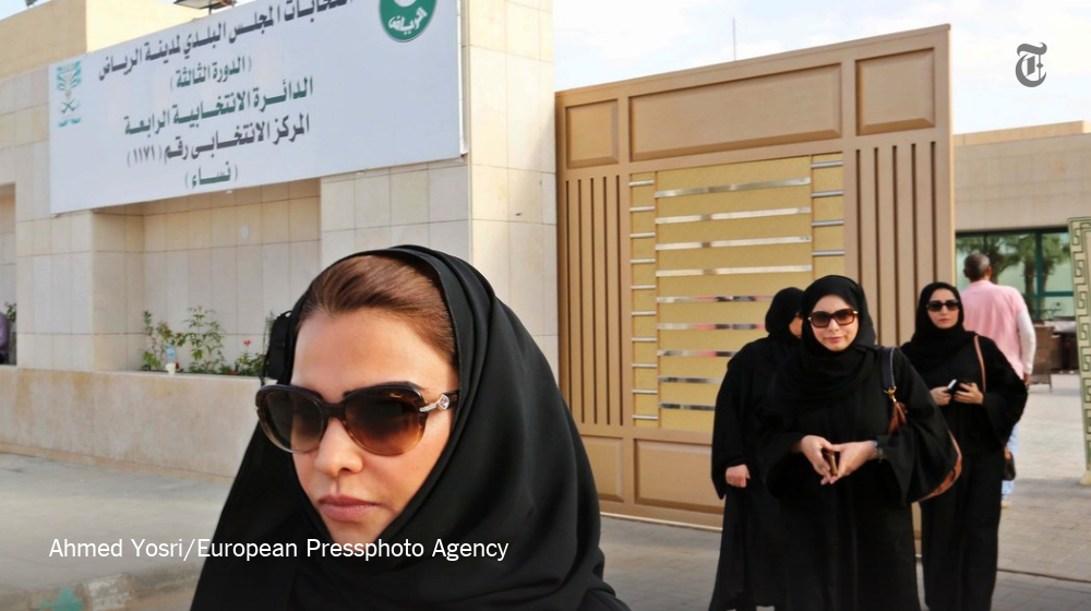 nytimes's tweet photo. For the first time, Saudi women participate in elections — as both voters and candidates https://t.co/5dI2PjFVBW https://t.co/ctZSWJwa3O