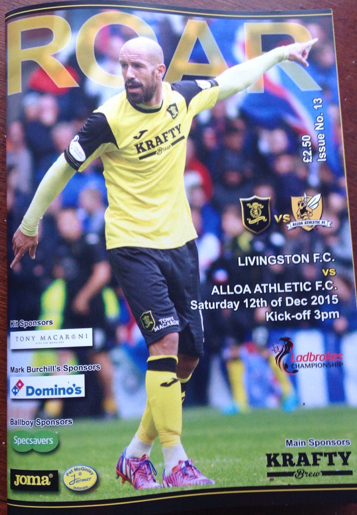 BrianR1878SC's tweet photo. Livingston vs Alloa match programme. Good wee extensive write up on Alloa. https://t.co/wbPy47u4Xm