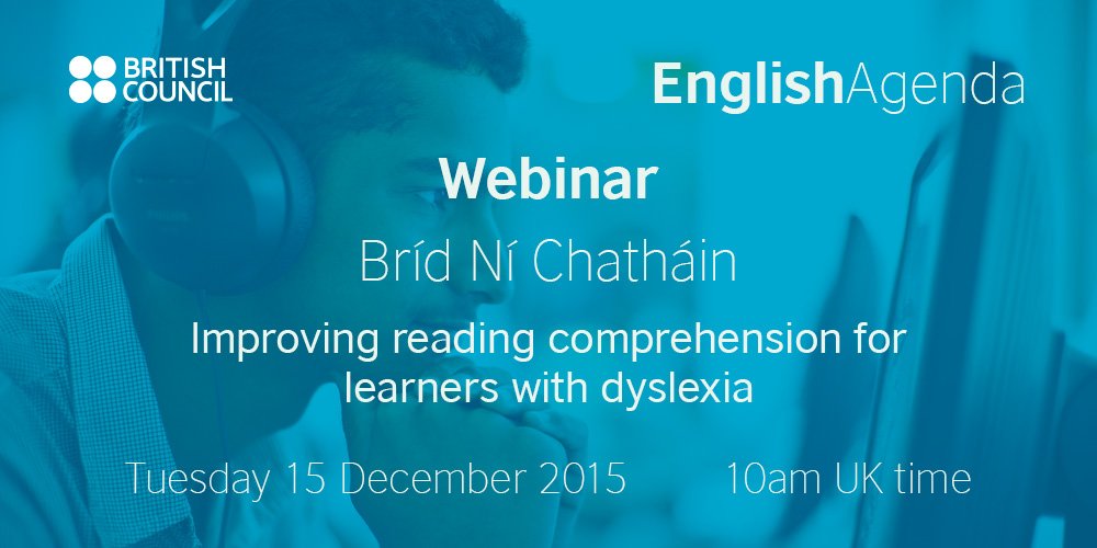 TeachingEnglish's tweet image. Don't miss this webinar on supporting dyslexic learners - coming up this Tuesday: ow.ly/VIX6l #ESL #SEN