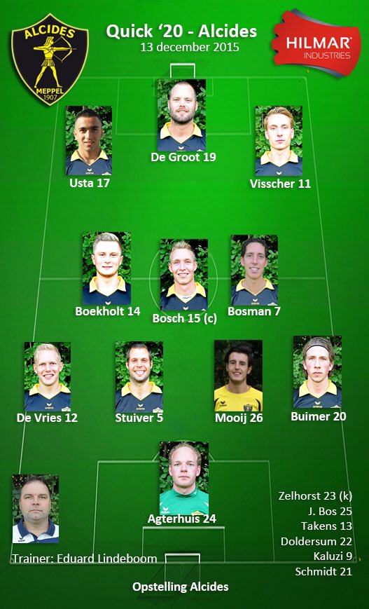 Alcides1907's tweet photo. Om twee uur speelt Alcides tegen Quick '20. Bij Alcides debuteert A-junior Jari Mooij in de basis. #quialc #ZoHK https://t.co/pxaUHaWn6O