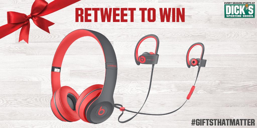 DICKS's tweet image. Retweet for a chance to win a Beats By Dre holiday package. d.sg/JP3