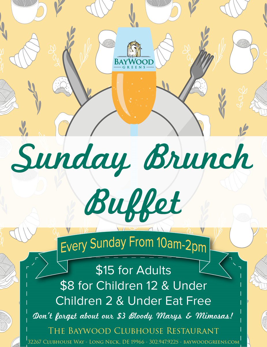 BaywoodClubRest's tweet photo. Looking for a relaxing (and delicious) way to start the day? Join us for brunch from 10-2! https://t.co/RvC01H74o4