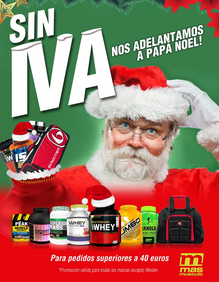 masmusculo's tweet photo. Nos hemos adelantado a Papá Noel!
Todo nuestro stock SIN IVA
ESTAS NAVIDADES SON TUYAS! #gym
https://t.co/1HN82Qog24 https://t.co/J2TUyQXJvI