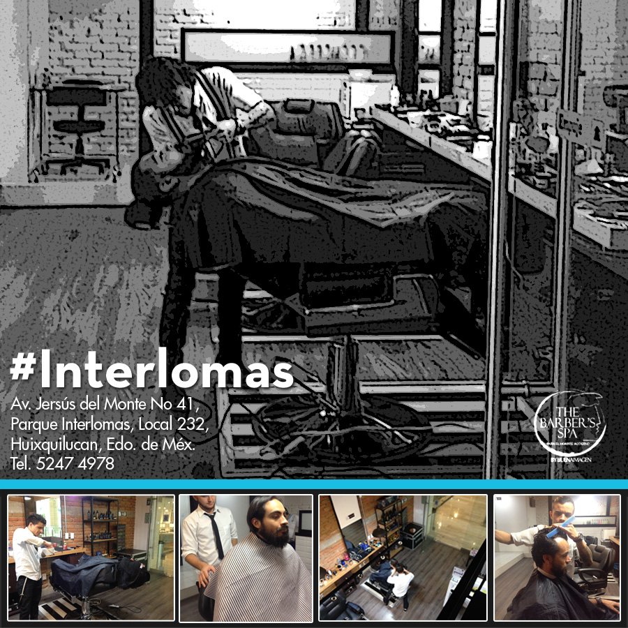 TheBarbersSpaMx's tweet photo. Visítanos en sucursal #Interlomas y consigue la mejor versión de ti! Citas al 52474978 @ParqInterlomas https://t.co/K3rydYNbiv