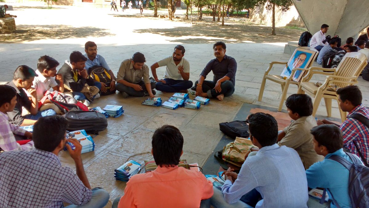 ABVPPune's tweet photo. #ABVP Fergusson college unit organises study circle on Dr. Ambedkar.
#ABVPPune #FCUnit #RashtraPurushBabasaheb https://t.co/4X0hRMk9S2