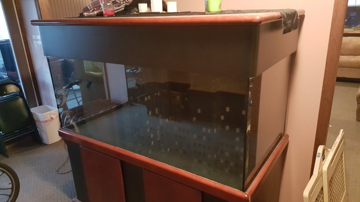FishFactory_PA's tweet photo. For Sale... Custom 200 gallon Reef-Ready tank, 60x30x25h, Black and Cherry Canopy and Stand. https://t.co/6eR7UKvR4M