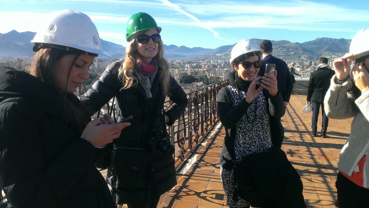 visitpalermo's tweet photo. Thanks to @teatromassimo today we saw the belly of the theatre &amp; touched the #Palermo #sky #visitpalermeet https://t.co/z5FjcmQOVg
