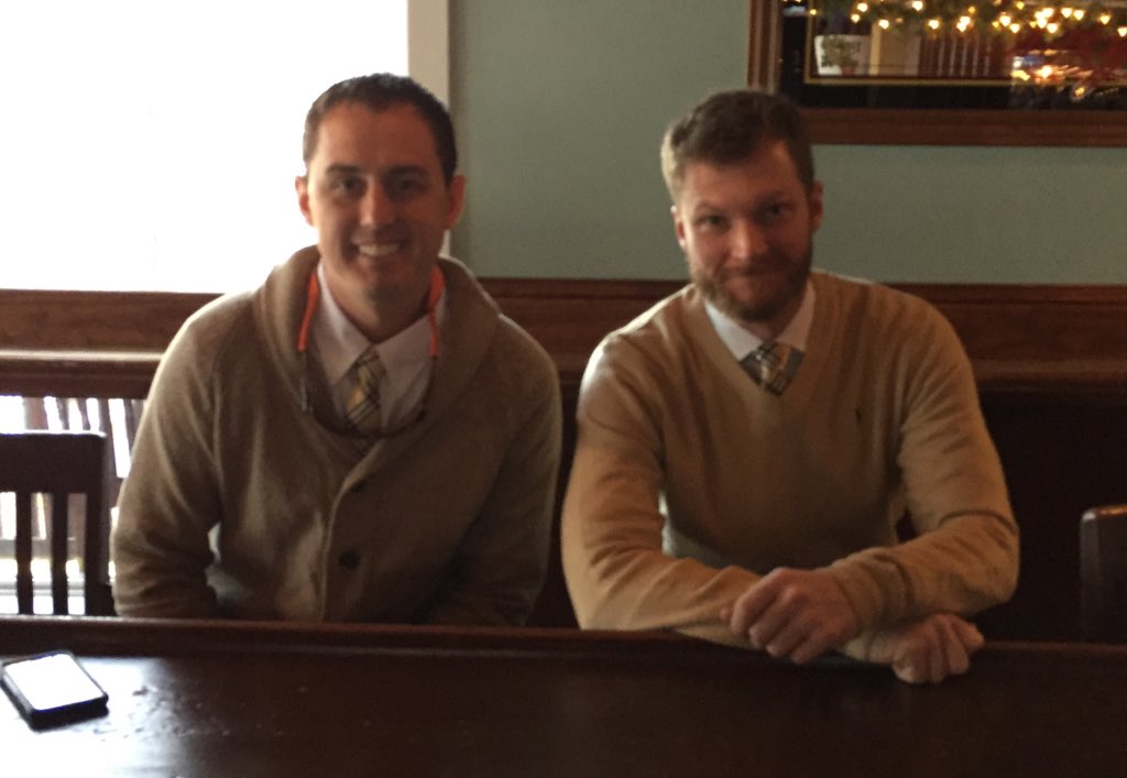 My buddy Josh Snider is getting married today. My other pal Shawn here and  myself are in it. We ready! 🍻