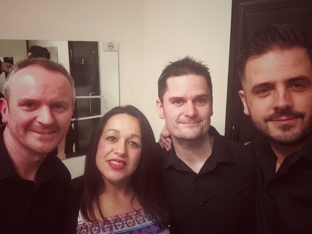 The band before last nights gig at @BistroLive Nottingham! We had a blast, see you NYE!x