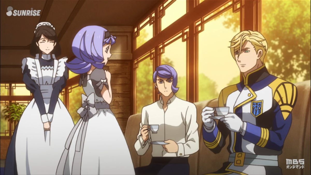 雨音 𝔸𝕞𝕒𝕟𝕖 A Twitter 愉快なボードウィン兄妹を見守りながら優しく微笑んで いるかと思いきや 紅茶に映る目がまっっっったく笑っていないマクギリス この期に及んで ガエリオもアルミリアも見ていない G Tekketsu Ep11 T Co 8rxqbiahmp