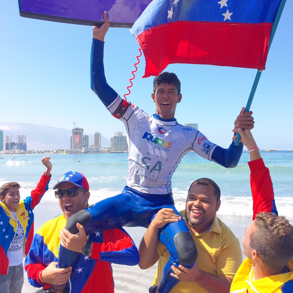 ISAsurfing's tweet photo. Congrats Venezuela's Luis Rodriguez! #ISAWBC Dropknee Gold Medalist! https://t.co/YODanBBcVH https://t.co/GyjzT4PT4E