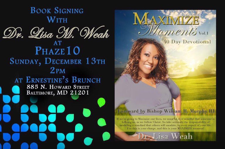 NewBethlehemMD's tweet photo. Today is the day, Baltimore show your support for @PastorLisaWeah by supporting her book signing #Maximize #Phaze10 https://t.co/mWvWuh5NWb