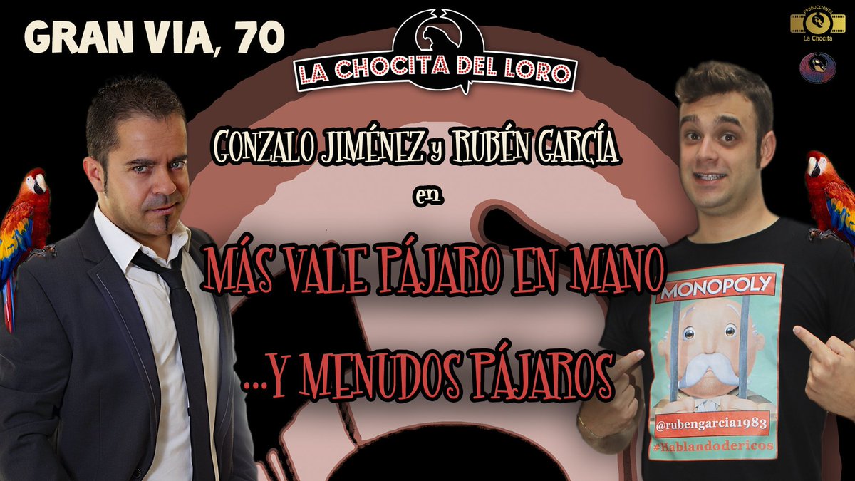 rubengarcia1983's tweet photo. SORTEO 10 ENTRADAS DOBLES para hoy a las 20:30h en @chocitadelloro de #Hermosilla #MenudosPajaros 
HAZ RT Y SIGUEME https://t.co/IEeYHG3D51