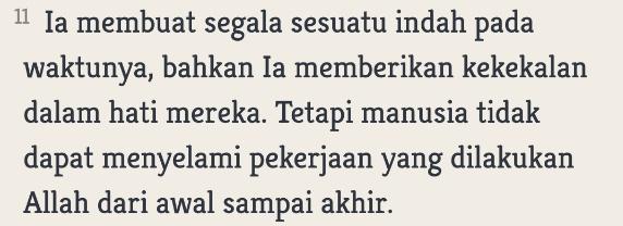 stacyamelia's tweet photo. Pengkotbah 3: 11 https://t.co/ainbDT145x