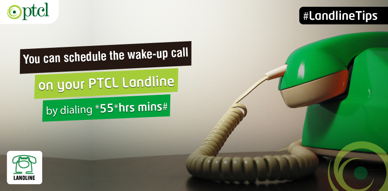PTCLOfficial's tweet photo. #PTCL #LandlineTips
You can schedule the wake-up call on your #PTCLLandline by dialing *55*hrs mins# https://t.co/MkxcN2MLGu