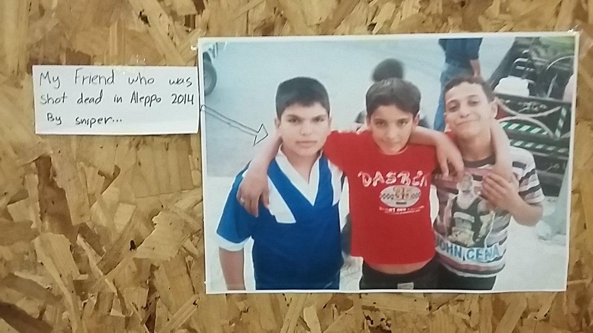 HeatherWinstan's tweet photo. Anyone in Newport head to The Project Space for the last day of an exhibition of drawings by Syrian refugee children https://t.co/uGZe6VfArB