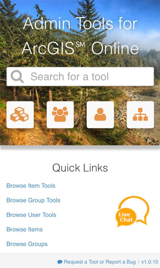 GEOjobeGIS's tweet image. Help is one click away within Admin Tools for #ArcGISOnline - goo.gl/LtAetU - #PortalforArcGIS
