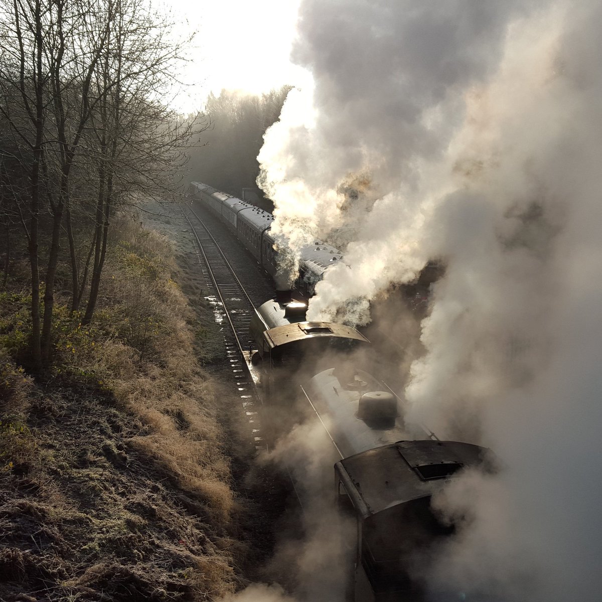 Al_McKinnon's tweet photo. Great fun @bonessrailway on the Santa Special this morning. Frosty weather added to the atmosphere. https://t.co/T56rYQzSVN