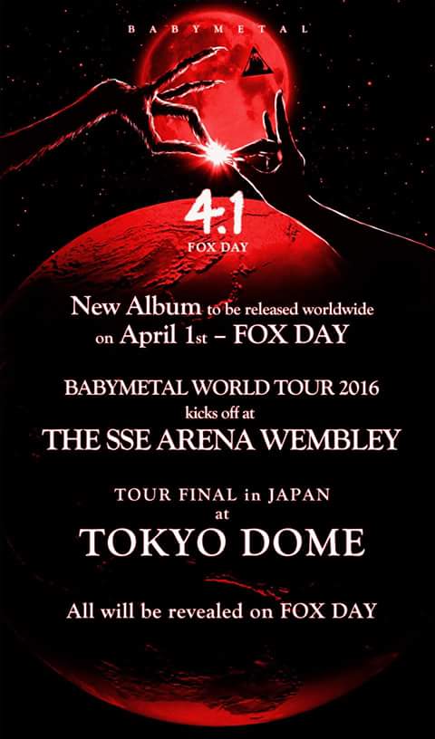IDBabymetal's tweet photo. Confrimed 2016 !! 🙌 https://t.co/lelorvgrbw