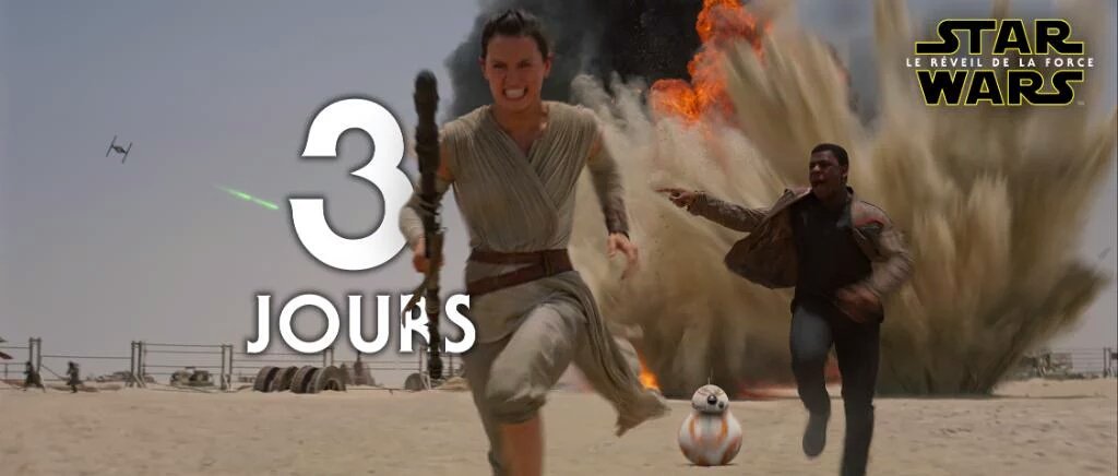 LeGrandRex's tweet photo. Dernière ligne droite,  plus que 3 jours pour le film le plus attendu de l'année !  #StarWars #TheForceAwakens ! https://t.co/hUUZzTmvll