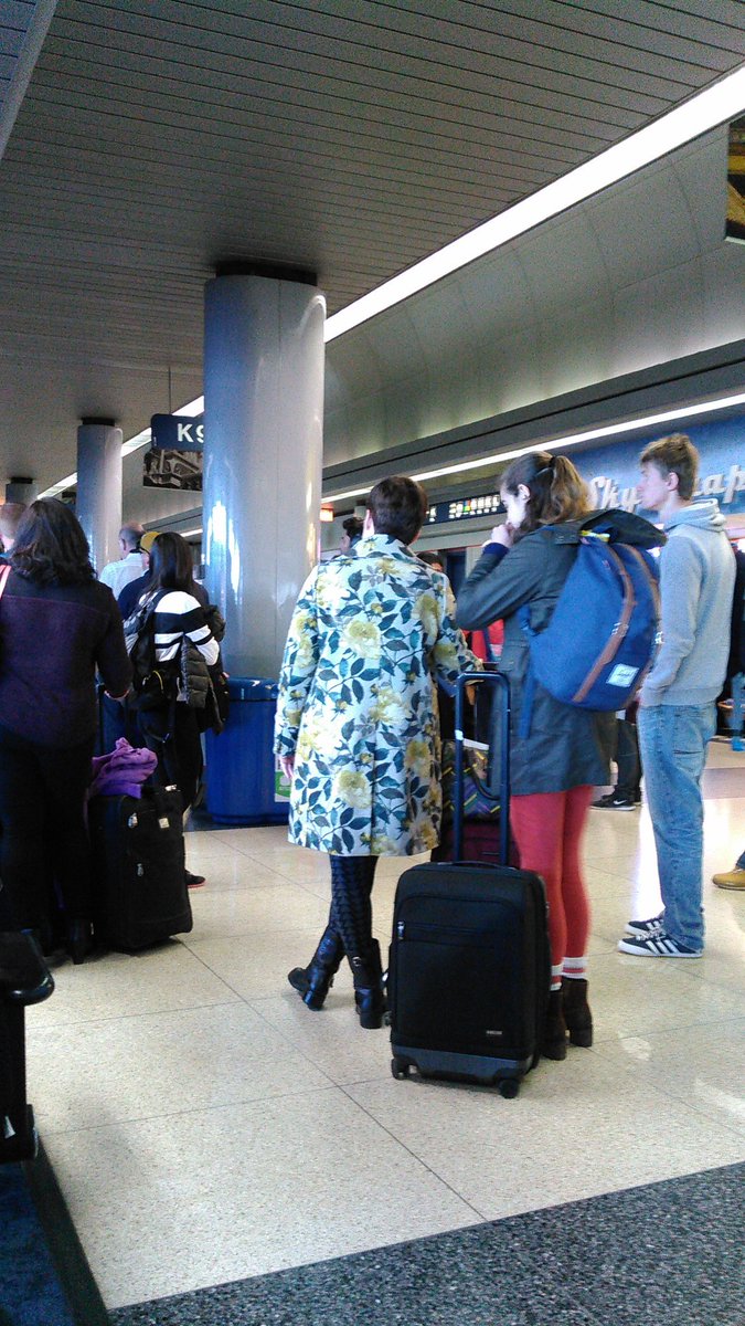 TWMethod's tweet image. One of the Von Trapps grandchildren waiting for flight to England with me