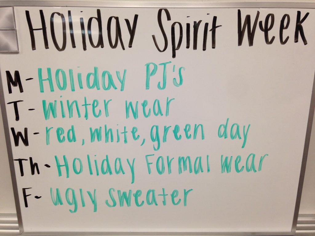 schsstuco's tweet photo. Holiday spirit week starts tomorrow! Come in today from 12-3 to decorate your locker banks! https://t.co/YhFq9fLlSq
