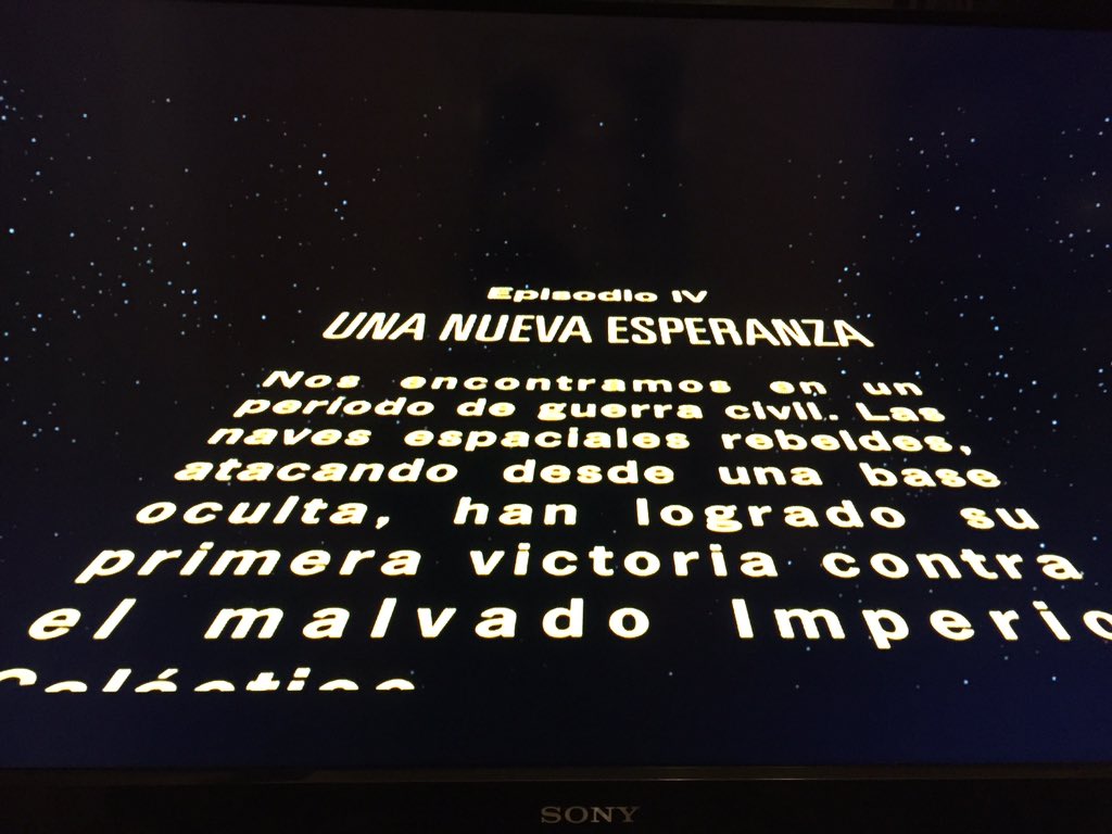 Gonin87's tweet photo. Comenzamos la previa de #ElDespertarDeLaFuerza #StarWars #UnaNuevaEsperanza https://t.co/aSF5CQ7Rum