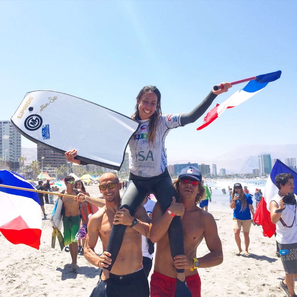 ISAsurfing's tweet photo. France's Anne Cecile Lacoste wins the #ISAWBC Open Women Gold Medal! https://t.co/YODanBBcVH https://t.co/9GKCFYcgsc