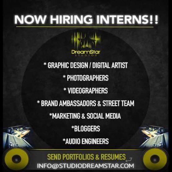 DreamStarStu's tweet photo. Email us for a #musicrelated internship @DreamStarStudio https://t.co/BEwfXSH41d